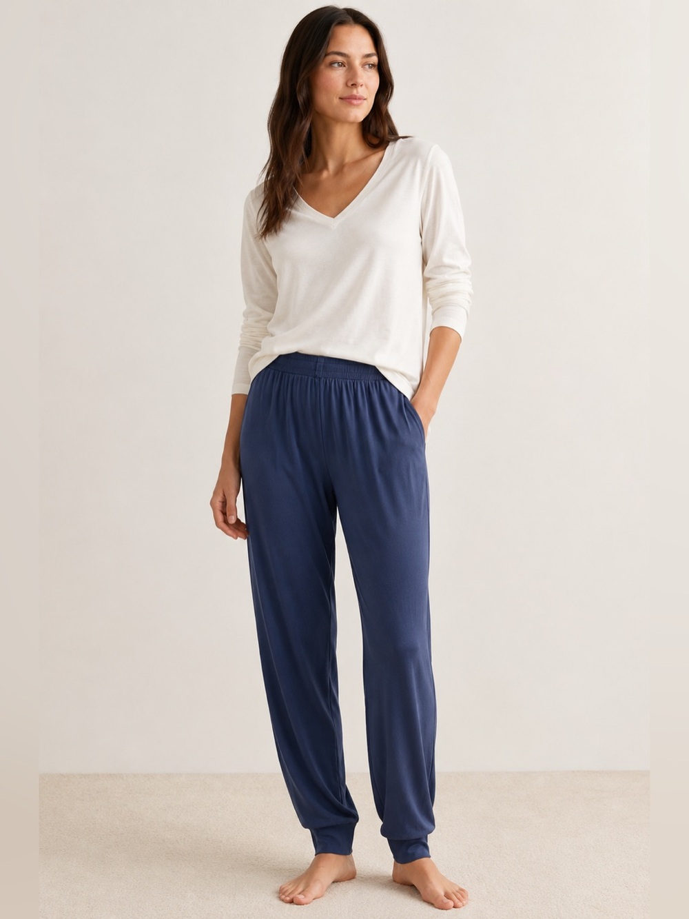 Nordstrom Blue Lightweight Pajama Lounge Pants – Soft Stretch -Large